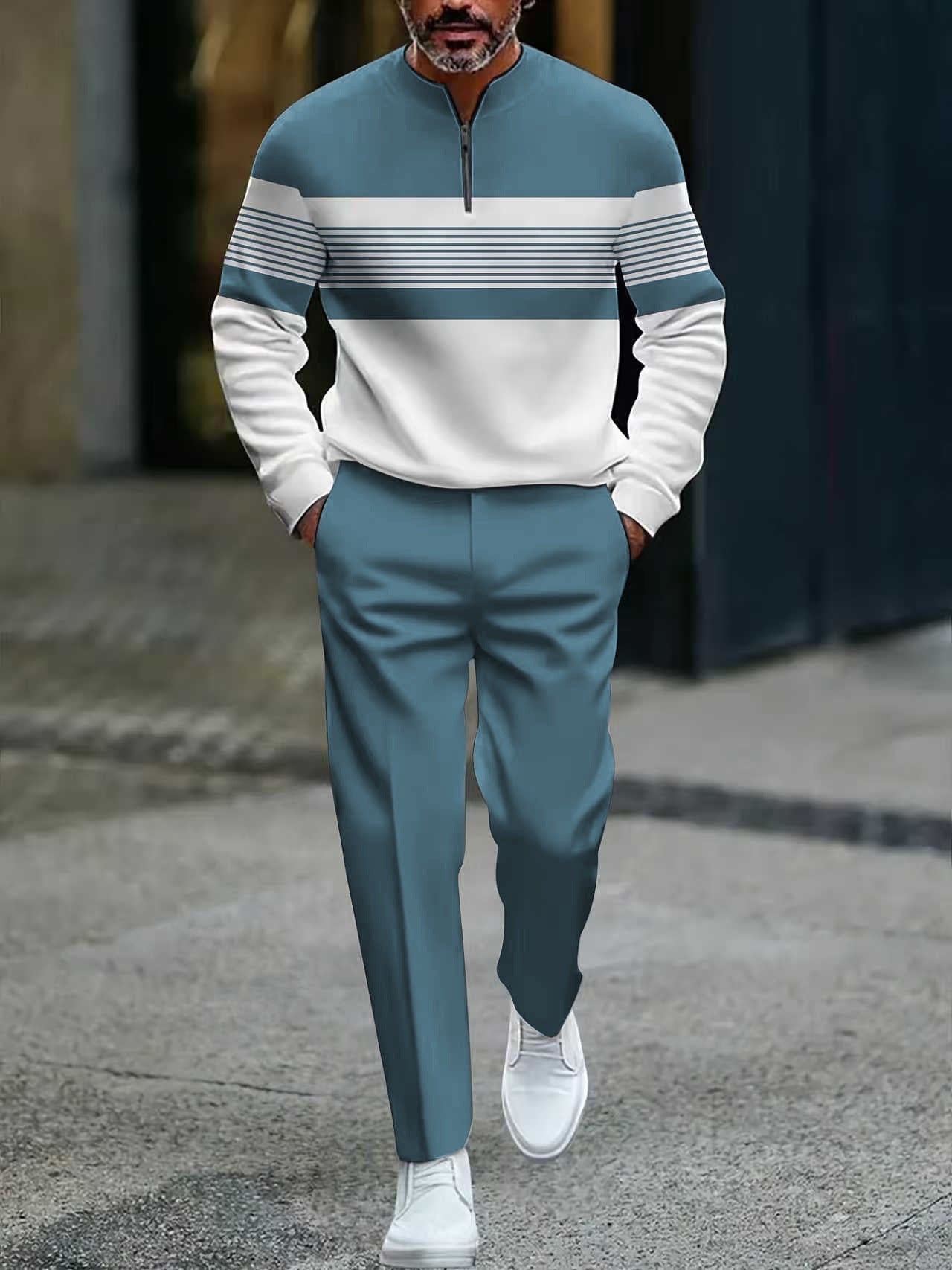 Conjunto de Sudadera y Pantalón para Hombre con Estampado Gráfico