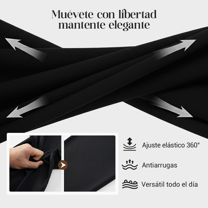 Pantalones casuales clásicos de alta elasticidad para hombre