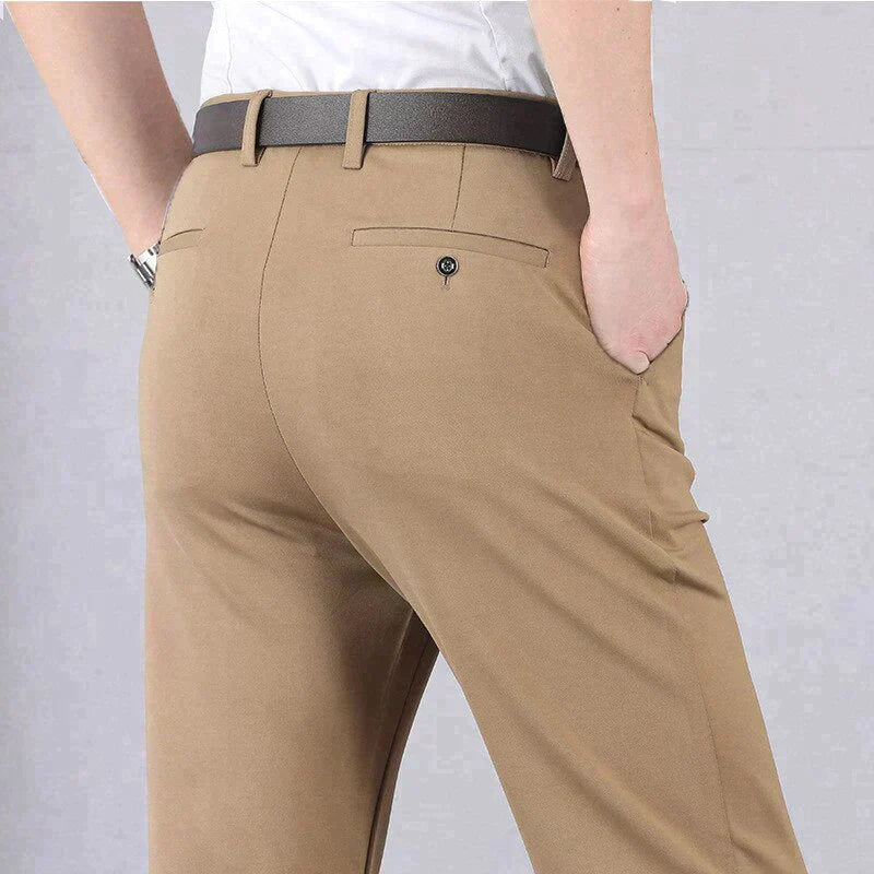 Pantalones casuales clásicos de alta elasticidad para hombre