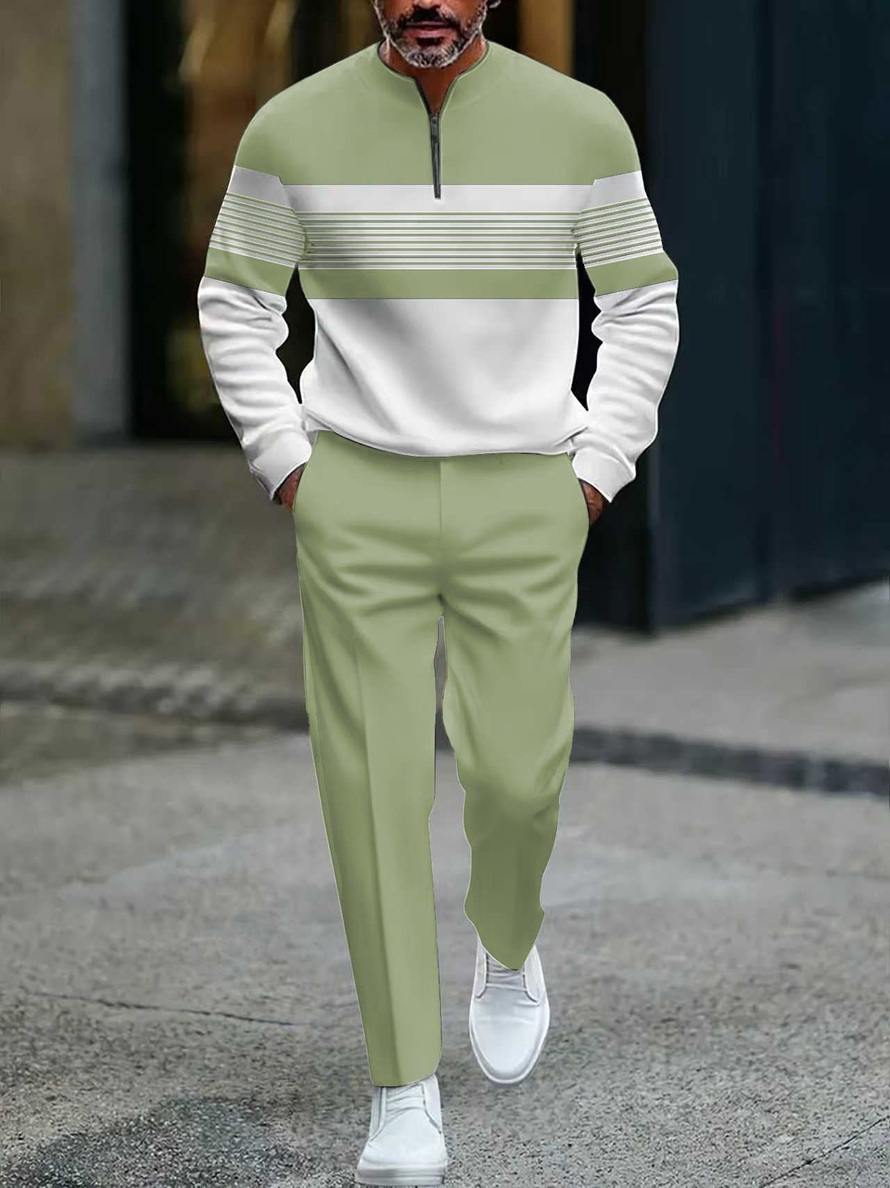 Conjunto de Sudadera y Pantalón para Hombre con Estampado Gráfico