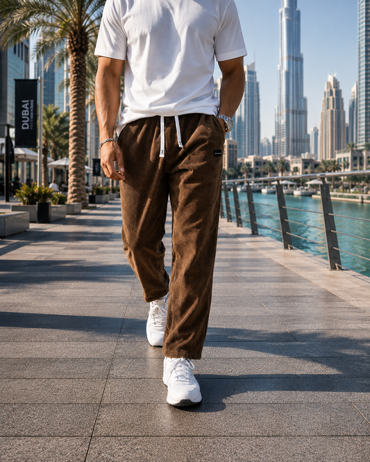 Pantalones Holgados para Hombre con Cordón y Bolsillos