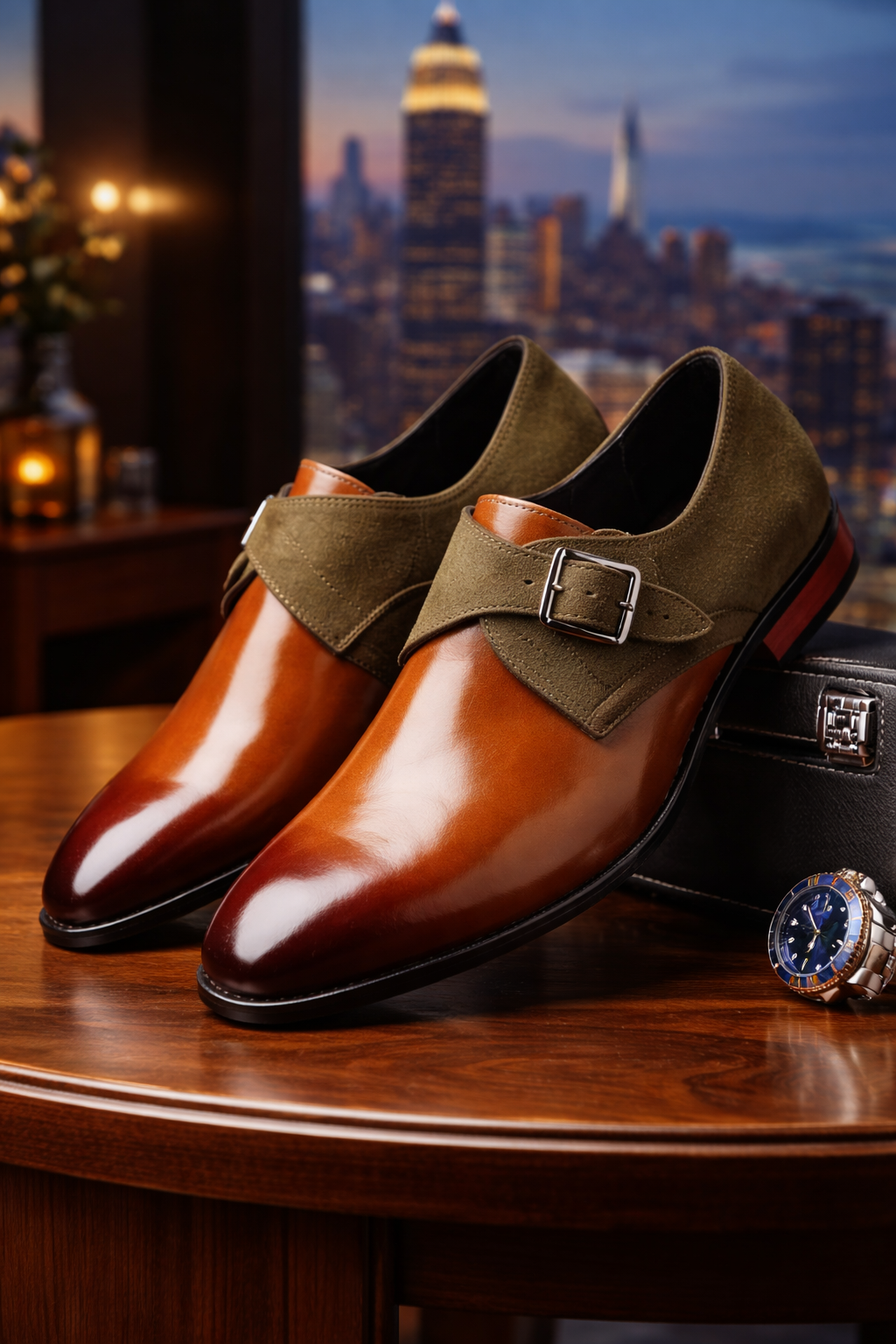 🎁 Hot Sale✈️ Free shipping✈️ 👞 Men's Fashion Color-Block Leather Shoes – Stylish, Bold & Timeless! ✨