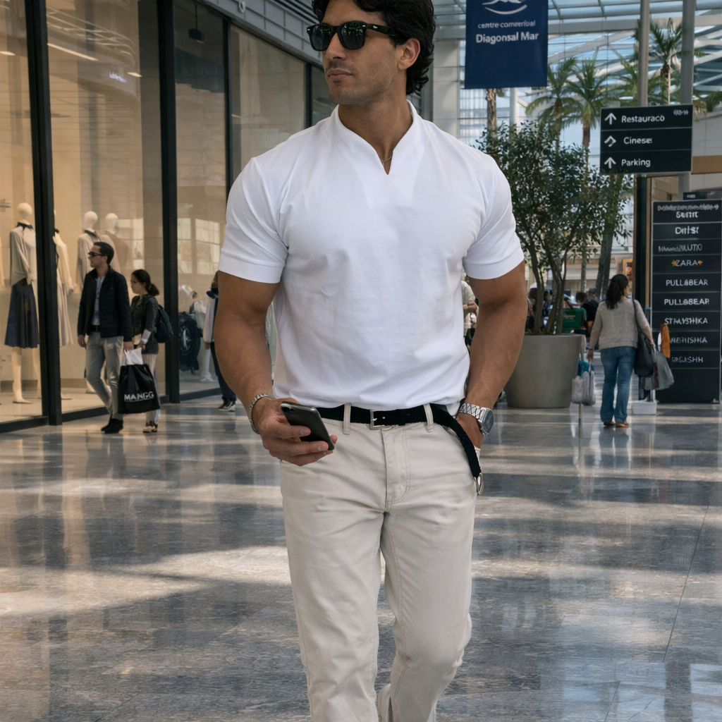 Camiseta de fitness de manga corta para hombres Gentleman's Business