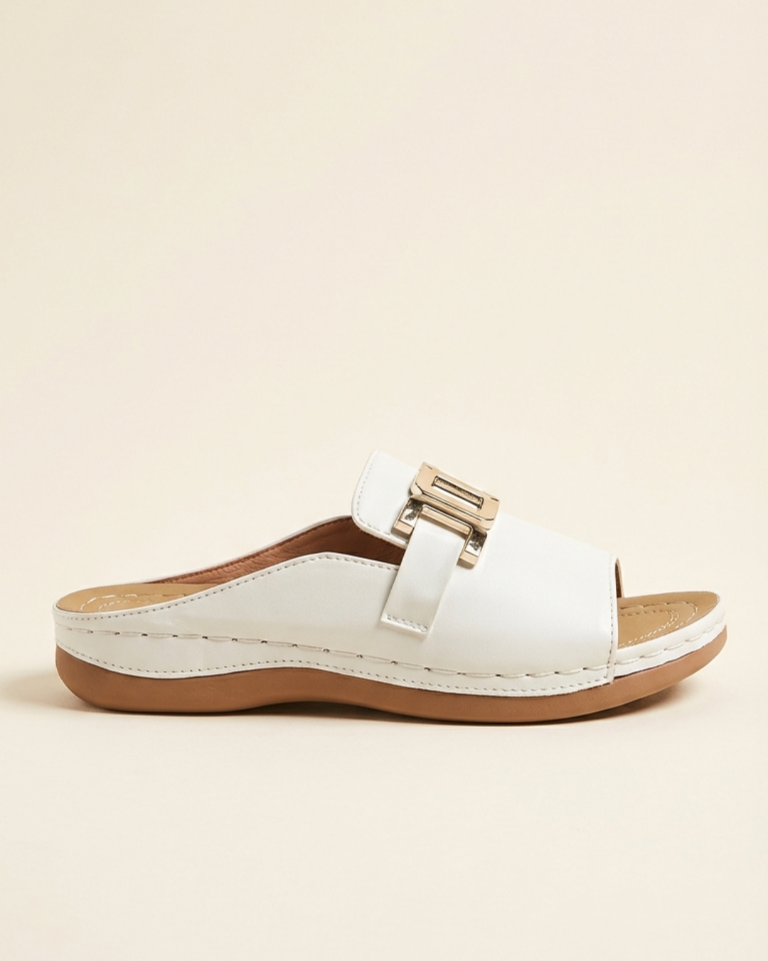 verano- Sandalias con Tira Ancha y Hebilla