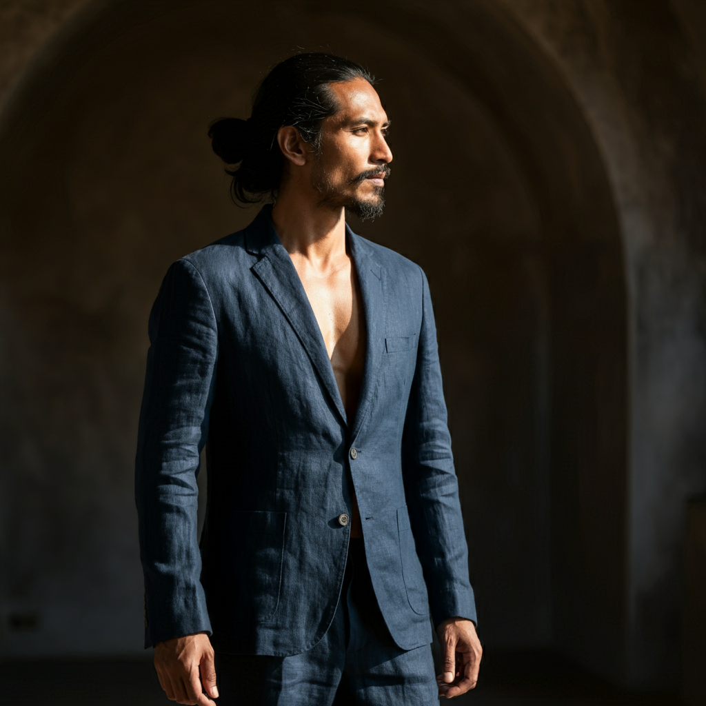 ATLAS Men’s Linen Suit – Unlined 2-Piece Tailored Set