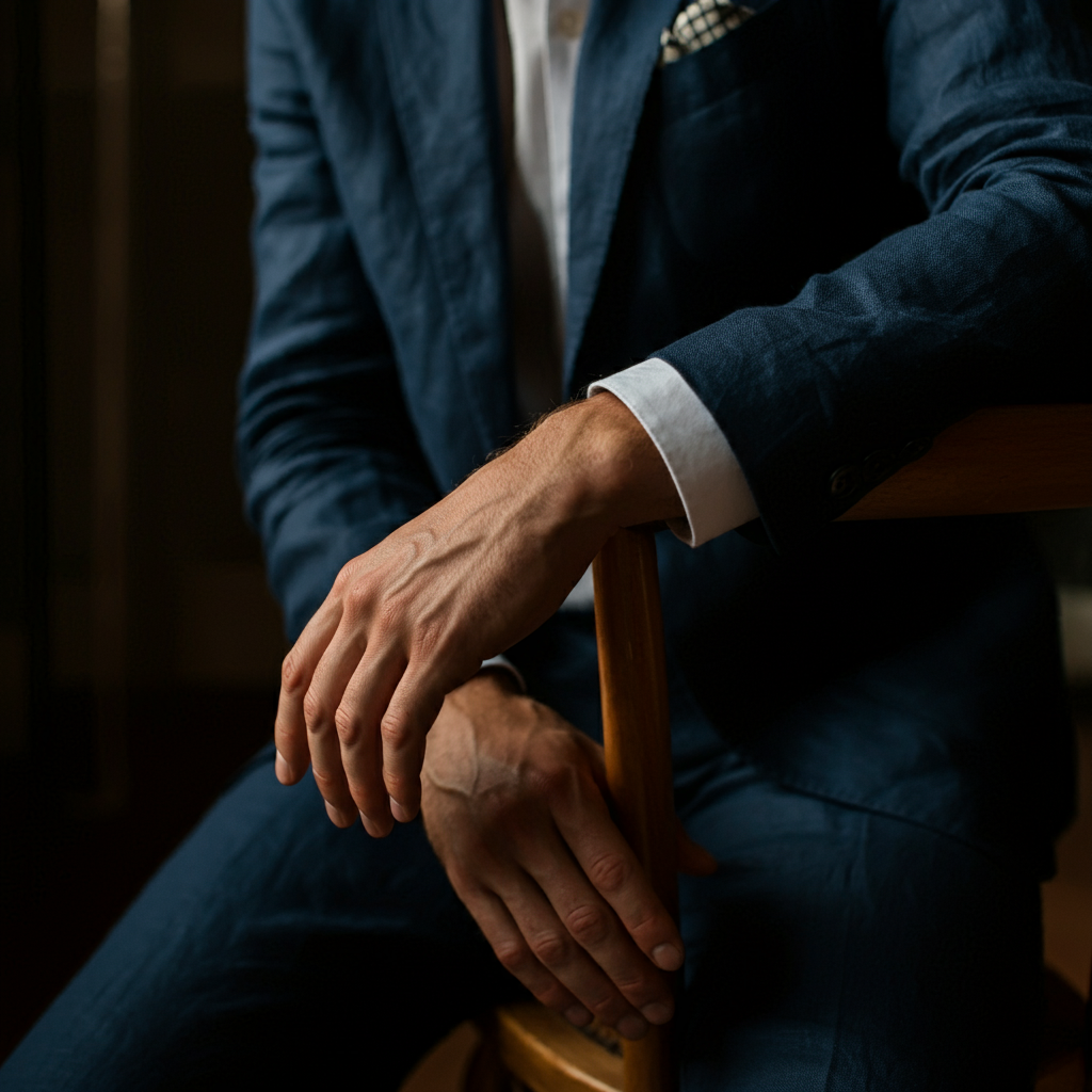 ATLAS Men’s Linen Suit – Unlined 2-Piece Tailored Set