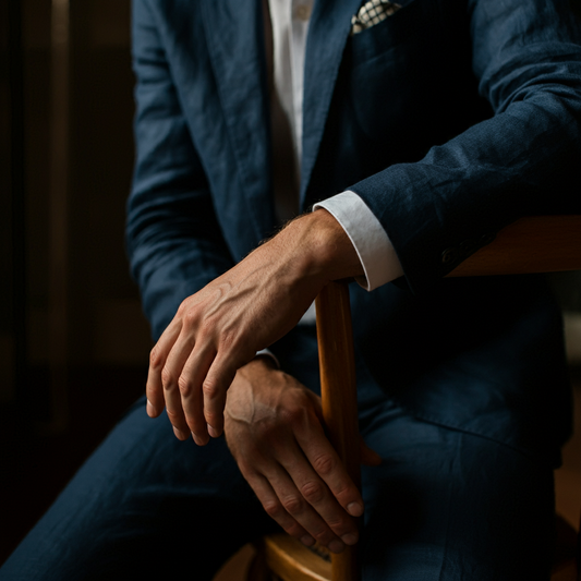 ATLAS Men’s Linen Suit – Unlined 2-Piece Tailored Set