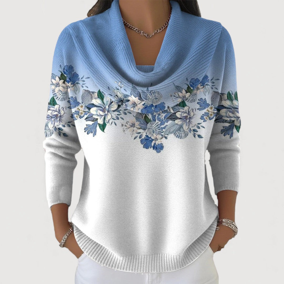 Amalia | Jersey floral de cuello suave