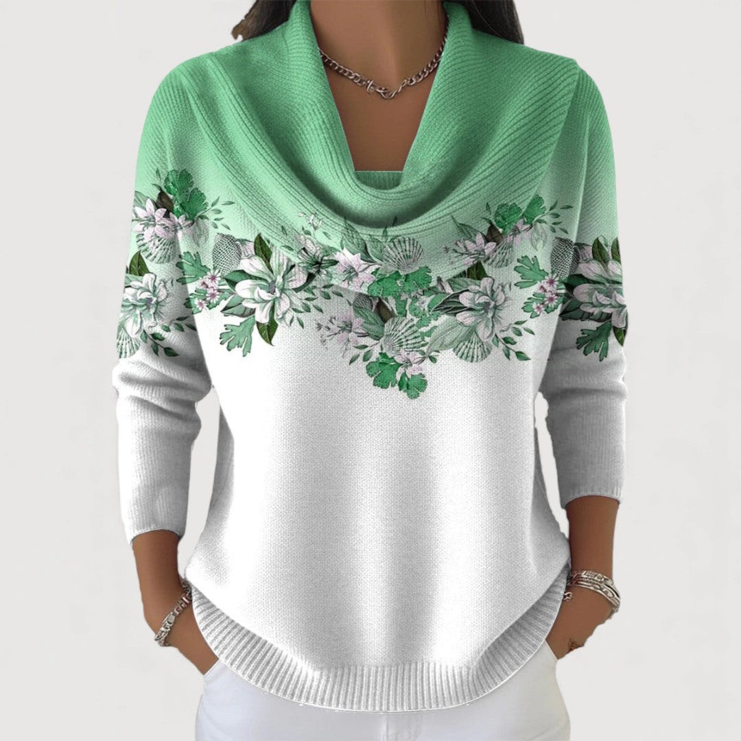Amalia | Jersey floral de cuello suave