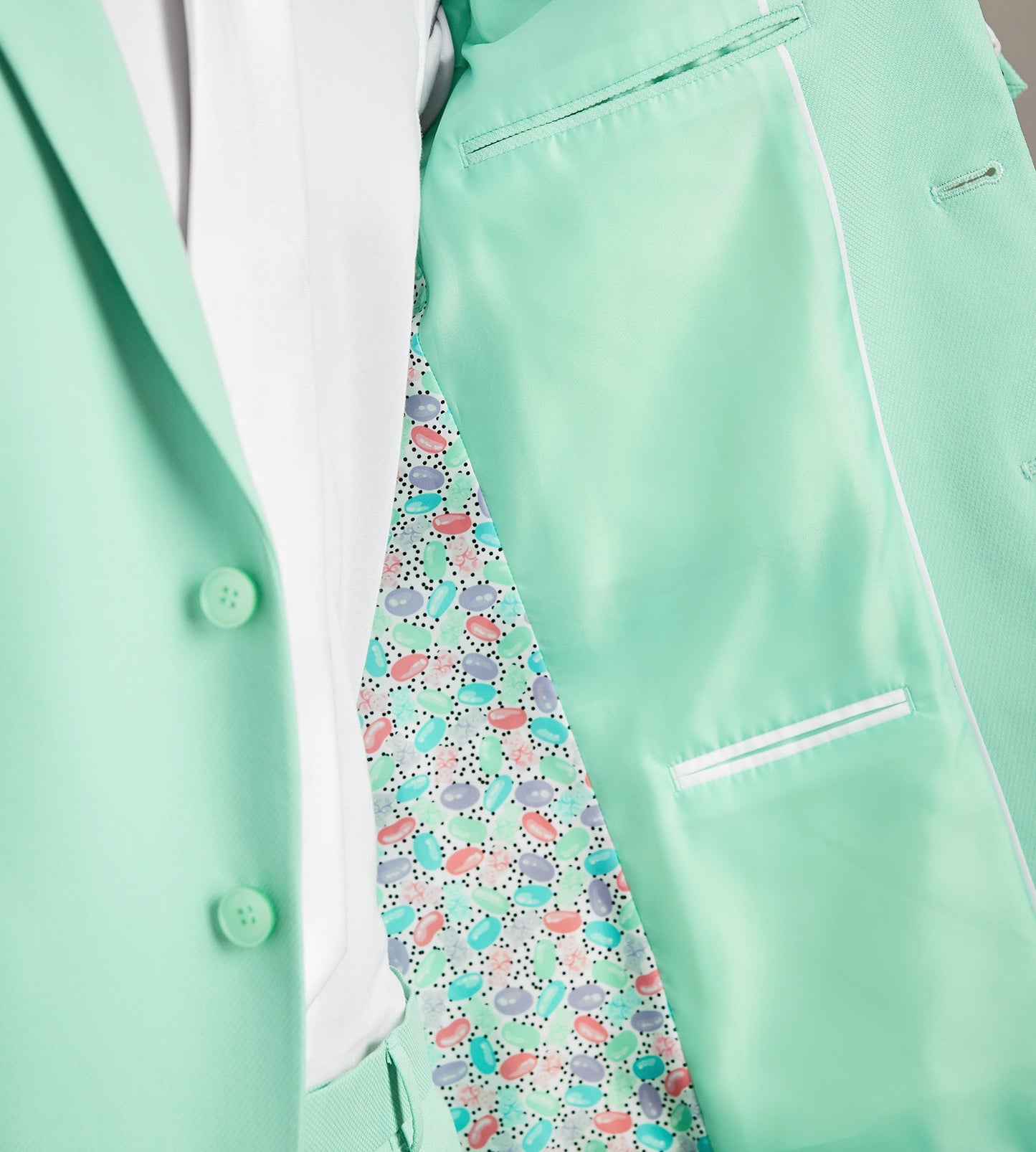 Slim Fit Green Solid Suit