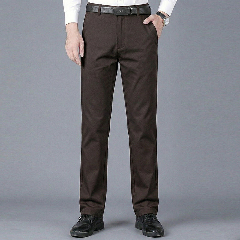 Pantalones casuales clásicos de alta elasticidad para hombre