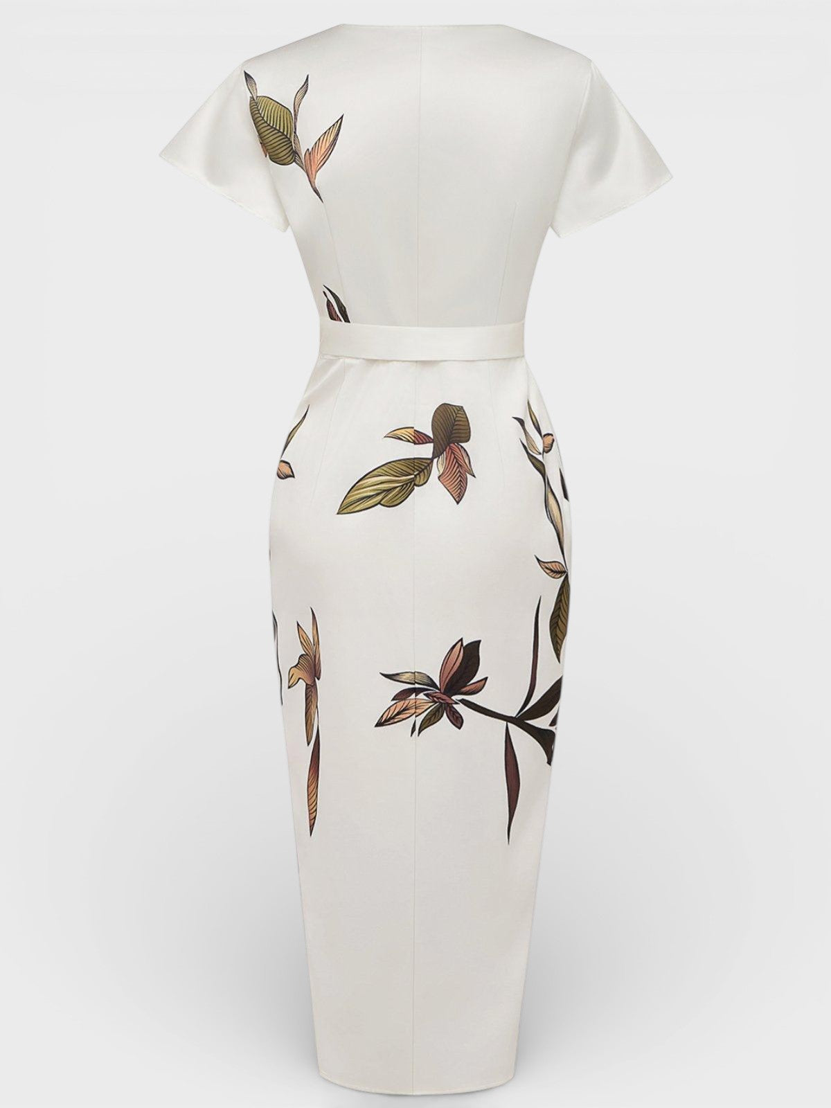 Vestido cruzado floral elegante
