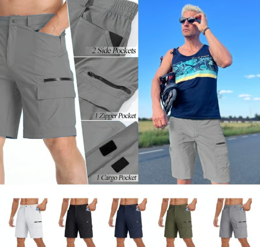 Men's outdoor casual cargo shorts